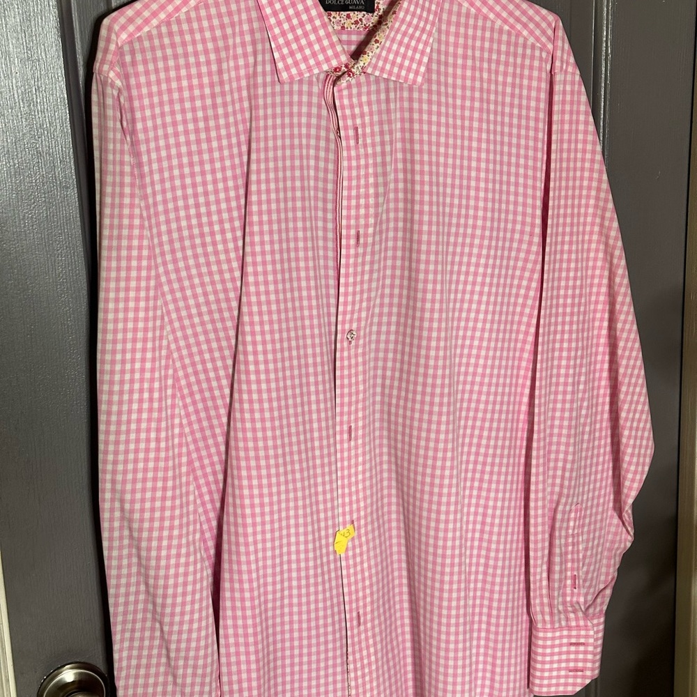 Pink Checkered Men's Shirt